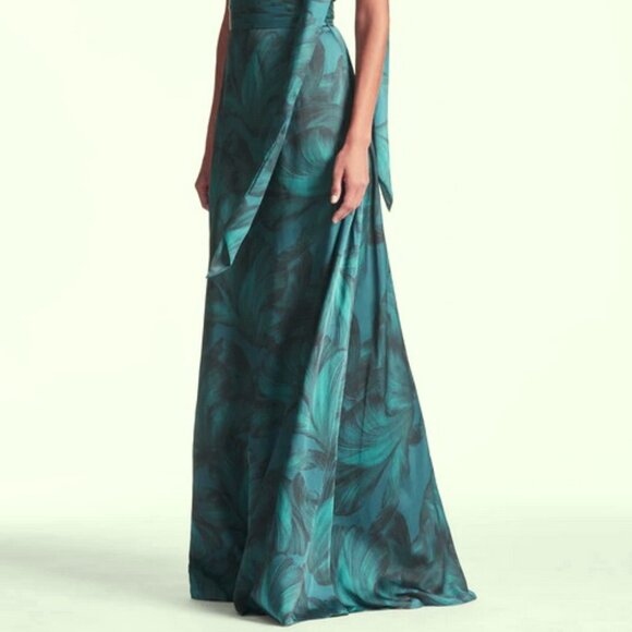 Sachin & Babi Tonal Petal Floral Print Kayla Halter Gown - Picture 4 of 6